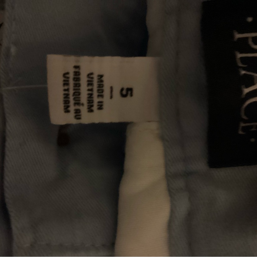 Childrens Place Size 5 skinny stretch chino/khaki pants baby blue - Picture 3 of 7